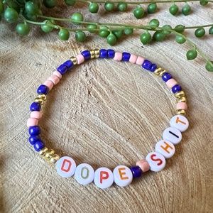 Dope Shit | Mac Miller Inspired Beaded Bracelet | Unisex | Elastic Stretch Fit